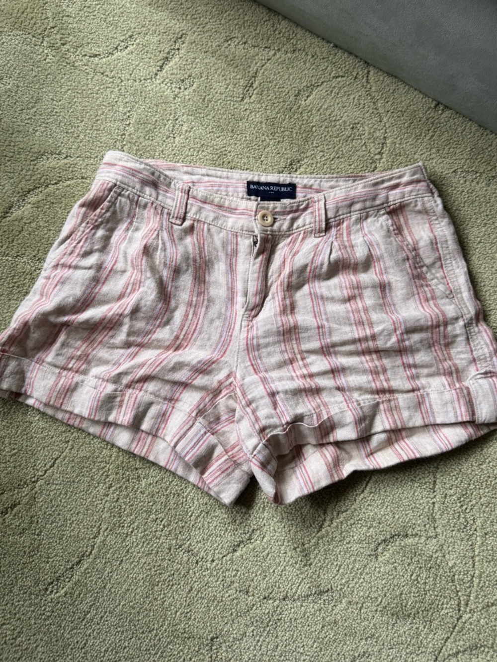 Striped Linen Shorts